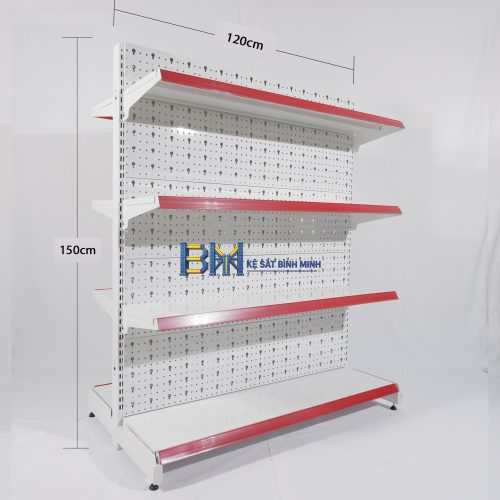 Alternative view of Kệ siêu thị đôi 4 tầng - C1500 x R760 x D1200 (mm)