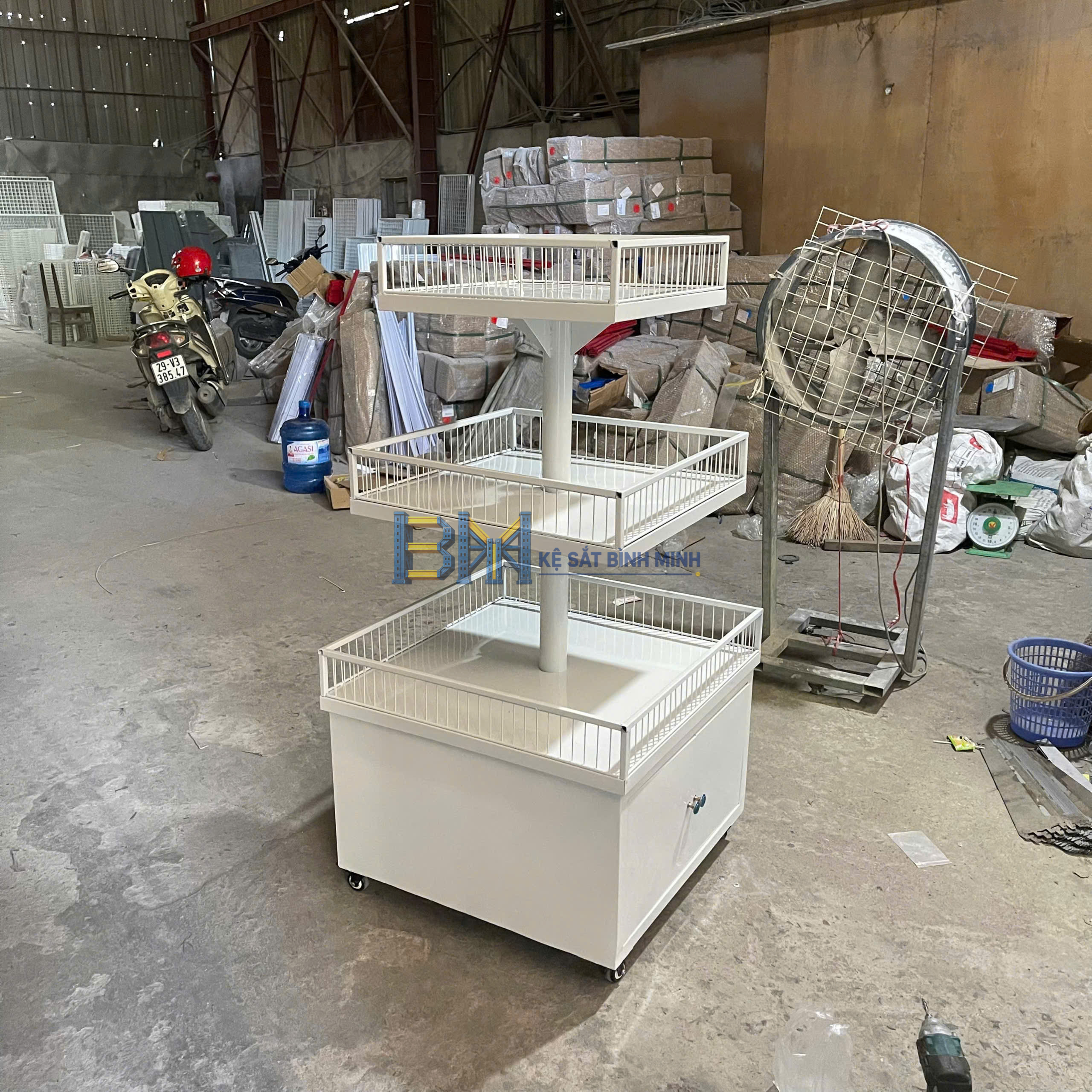 Kệ trưng bày đảo siêu thị 3 tầng - Ảnh 3