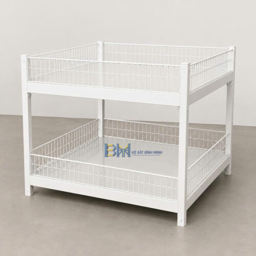 Kệ trưng bày đảo siêu thị 2 tầng